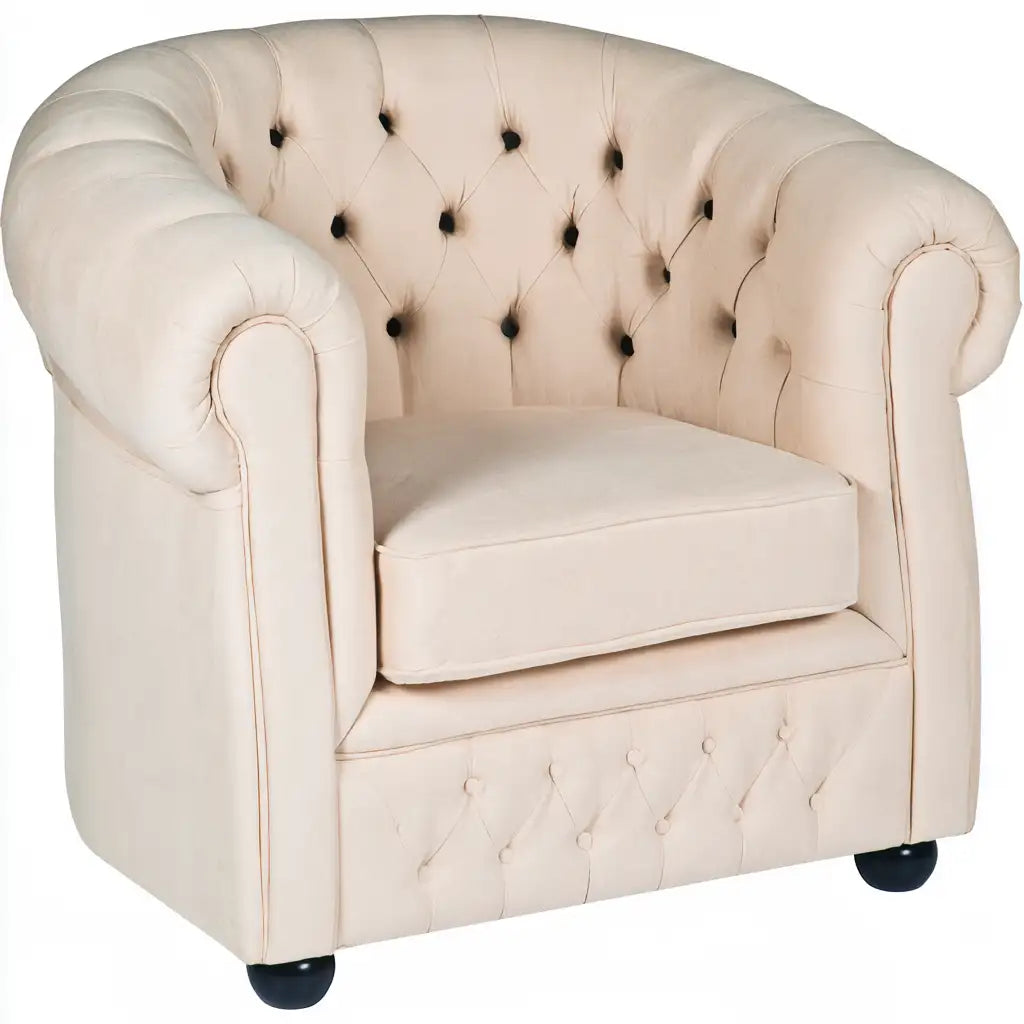 Divano dalla forma compatta, beige, per la casa