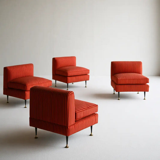 Poltrona dal design essenziale, rosso, per la casa